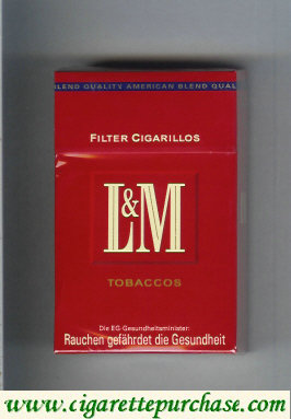 L&M Tobaccos Filter Cigarillos cigarettes hard box